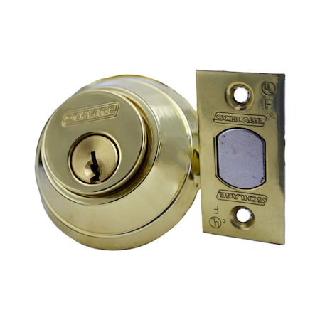 Schlage Commercial Bright Brass Deadbolt B662605 B662605